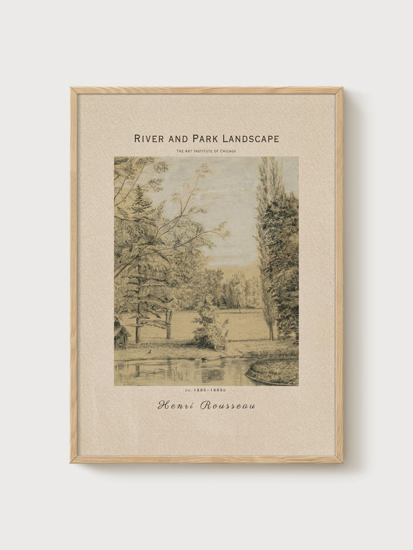 Henri Rousseau Print poster in oak frame