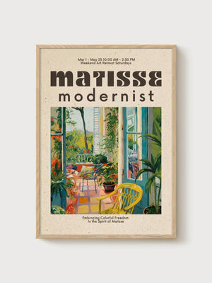 Henri Matisse Print poster in oak frame