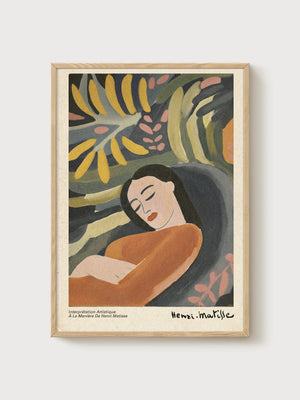 Henri Matisse Print poster in oak frame