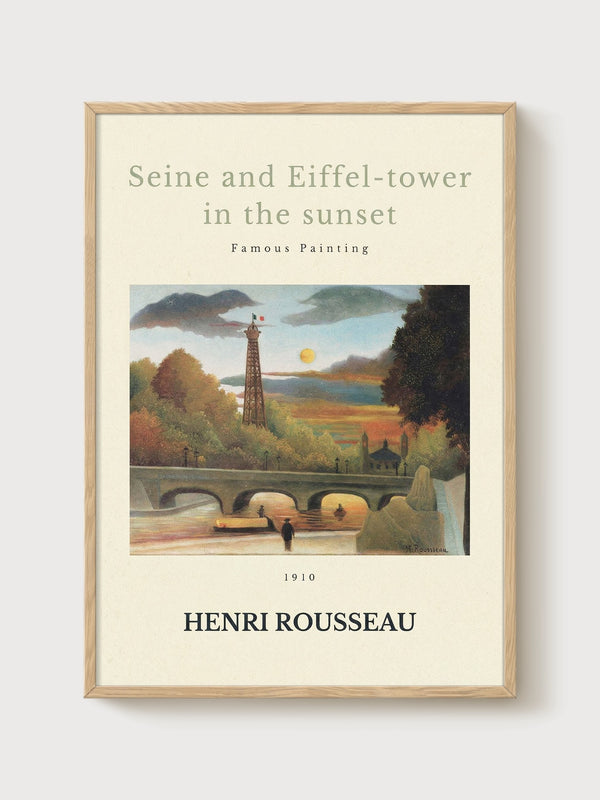 Henri Rousseau Print poster in oak frame