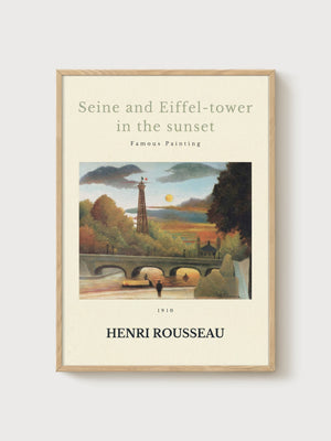 Henri Rousseau Print poster in oak frame