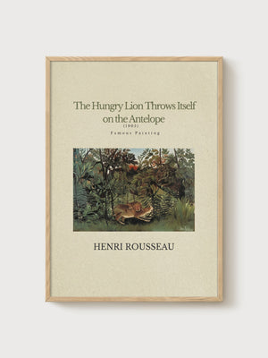 Henri Rousseau Print poster in oak frame