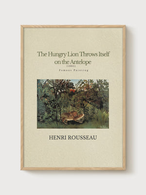 Henri Rousseau Print poster in oak frame