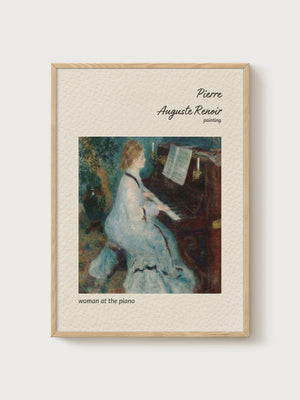 Pierre-Auguste Renoir Print poster in oak frame