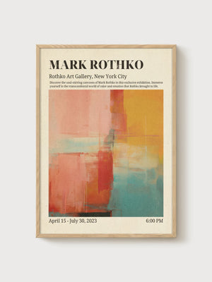 Mark Rothko Print poster in oak frame