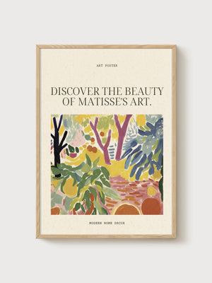 Henri Matisse Print poster in oak frame