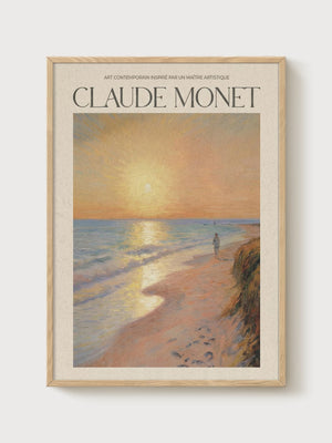 Claude Monet Print poster in oak frame