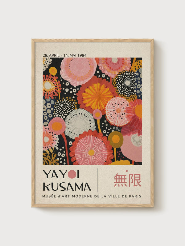 Floral Exhibition Poster poster in oak frame