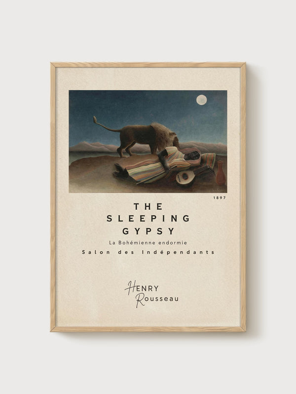 Henri Rousseau Print poster in oak frame
