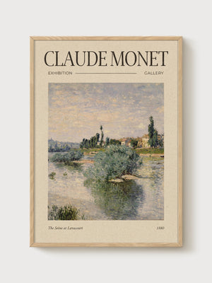 Claude Monet Print poster in oak frame