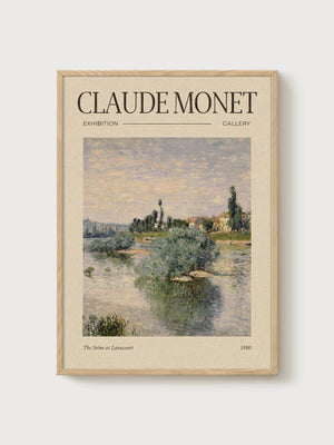 Claude Monet Print poster in oak frame