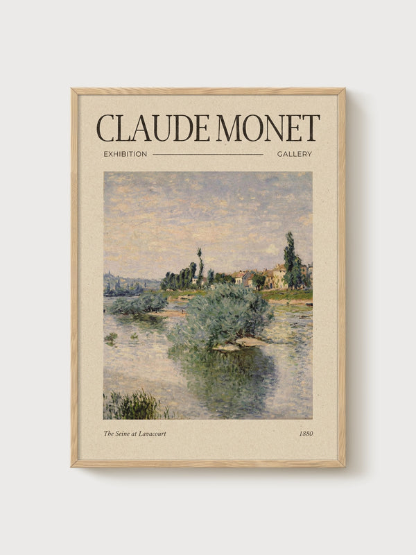 Claude Monet Print poster in oak frame