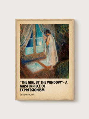 Edvard Munch Print poster in oak frame