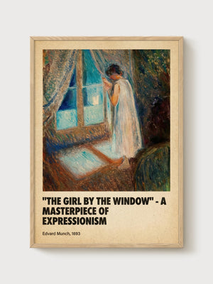 Edvard Munch Print poster in oak frame