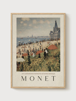 Claude Monet Print poster in oak frame