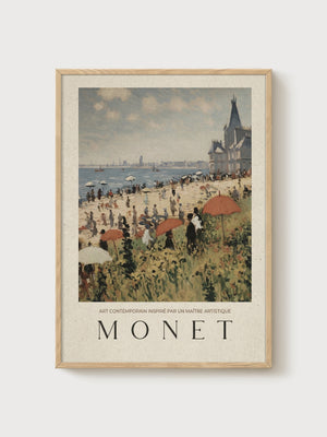 Claude Monet Print poster in oak frame