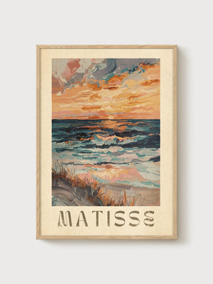 Henri Matisse Print poster in oak frame