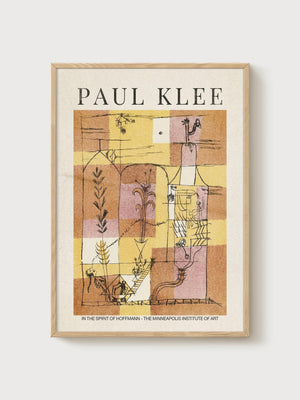 Paul Klee Print poster in oak frame