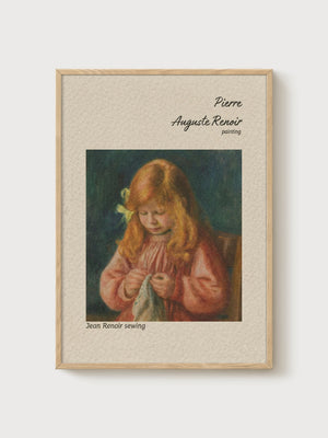 Pierre-Auguste Renoir Print poster in oak frame