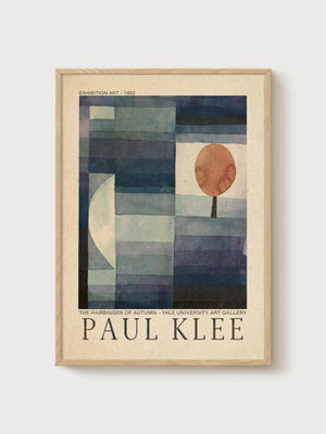 Paul Klee Print poster in oak frame