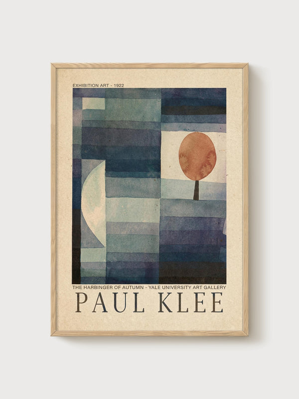 Paul Klee Print poster in oak frame
