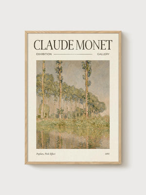 Claude Monet Print poster in oak frame