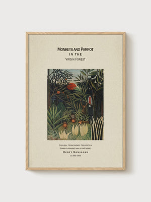 Henri Rousseau Print poster in oak frame