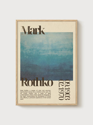 Mark Rothko Print poster in oak frame