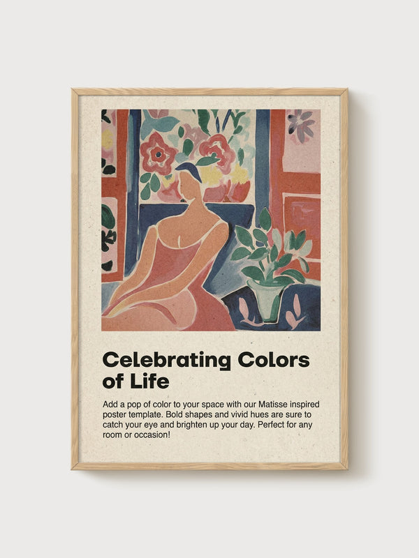 Henri Matisse Print poster in oak frame