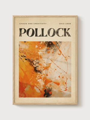 Jackson Pollock Print poster in oak frame