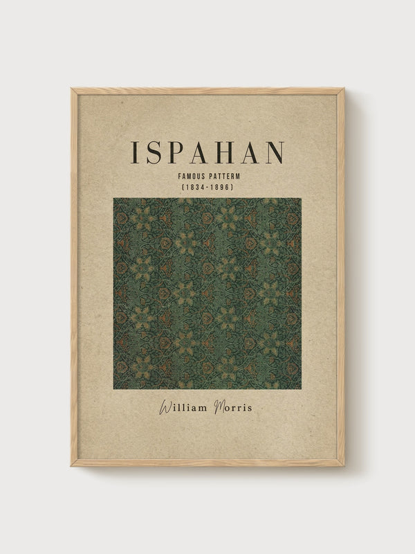 William Morris Print poster in oak frame