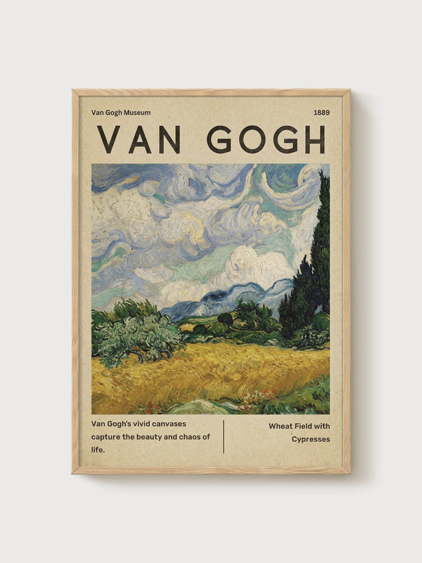 Vincent van Gogh Print poster in oak frame