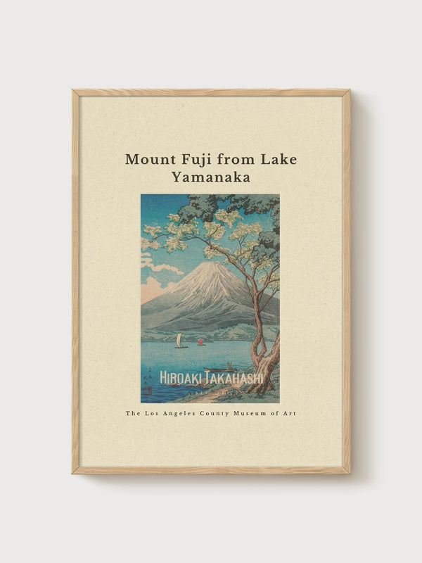 Mount Fuji Print poster in oak frame