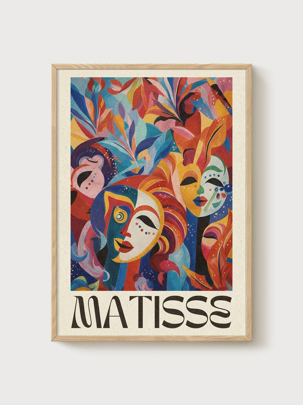 Henri Matisse Print poster in oak frame