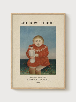 Henri Rousseau Print poster in oak frame