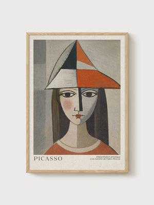 Pablo Picasso Print poster in oak frame