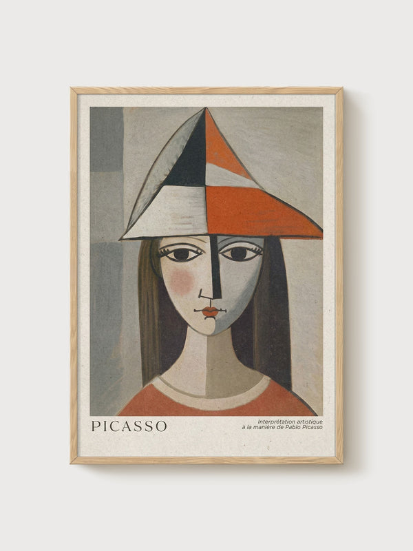 Pablo Picasso Print poster in oak frame