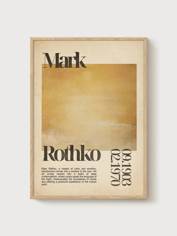 Mark Rothko Print poster in oak frame