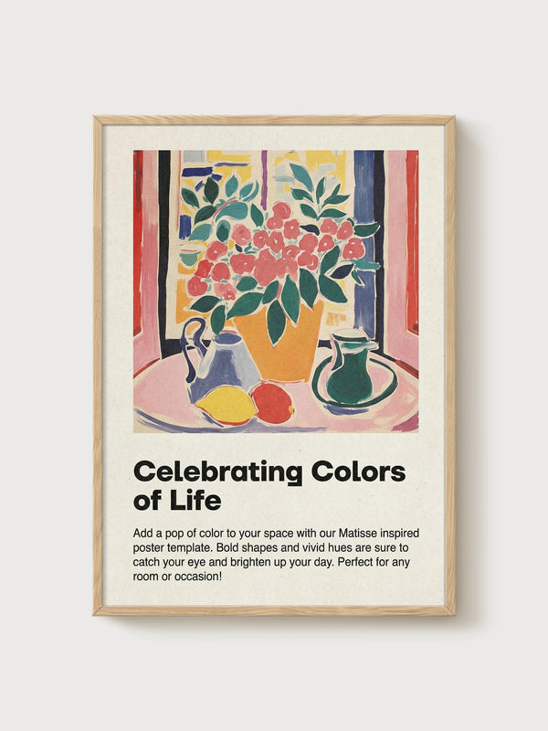 Henri Matisse Print poster in oak frame