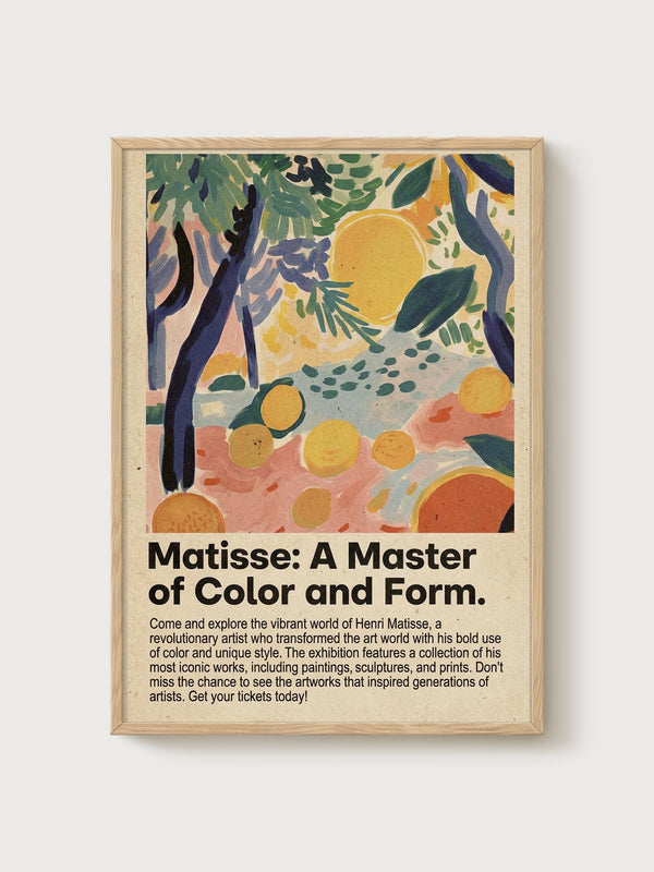 Henri Matisse Print poster in oak frame