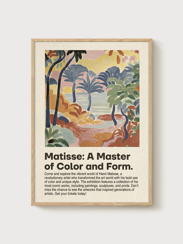 Henri Matisse Print poster in oak frame