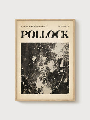 Jackson Pollock Print poster in oak frame