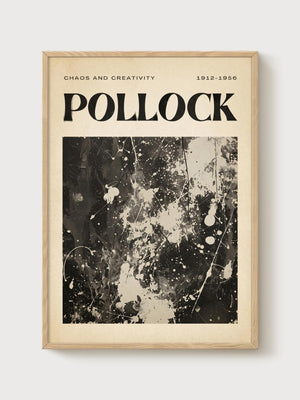 Jackson Pollock Print poster in oak frame
