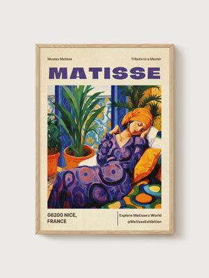Henri Matisse Print poster in oak frame