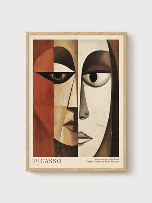 Pablo Picasso Print poster in oak frame