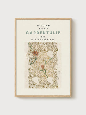 William Morris Print poster in oak frame