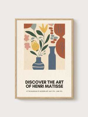 Henri Matisse Print poster in oak frame