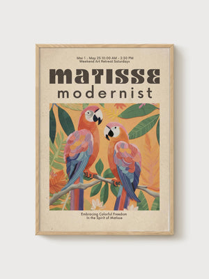 Henri Matisse Print poster in oak frame