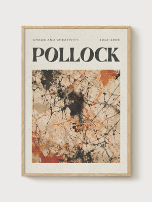 Jackson Pollock Print poster in oak frame