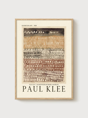 Paul Klee Print poster in oak frame